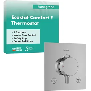 Hansgrohe Ecostat Comfort E Thermostat Unterputz für 2 Verbraucher, chrom