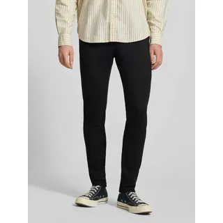 Slim Fit Stoffhose aus Viskose-Mix Modell 'MARK', Black, 31/32