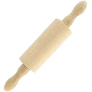Fackelmann 521146 Nudelholz klein Holz Nudelholz Holz 23,5 x 4,5 cm braun | Präzise Nudelsenkung, Mini-Format, 23,5 cm, Naturholz, einfache Handhabung, für Sandpapier und Pizza