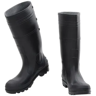 vidaXL Gummistiefel, Regenstiefel Rutschfest, Anglerstiefel Wasserdicht, Arbeitsstiefel Gartenstiefel Halbschaft Stiefel, Schwarz Größe 43 PVC