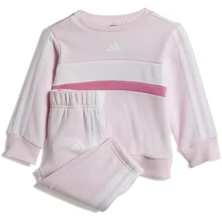 adidas Seasonal Essentials Tiberio 3 Stripes Fleece Crew SET, clear pink/pink fusion/white, 80