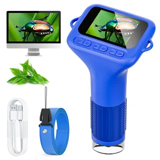Digitales Mikroskop für Kinder, SKYBASIC 1000x Zoom Mini-Mikroskopkamera für Kinder mit 2.0 Zoll Bildschirm Kindermikroskop Geburtstagsgeschenke im Alter von 6 7 8 9 10 11 12 Jahre
