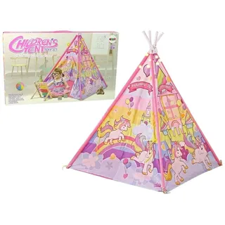 LeanToys Kinder-Leuchtzelt Einhorn-Ponys Rosa