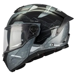 MT Helmets Atom 2 Sv Highlands Grau/Schwarz M