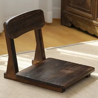 Enigmaire Tatami Stuhl,Tatami Meditationsstuhl Im Japanischen Stil,Bambus Bodenstuhl FüR Wohnzimmer,Bodenstuhl Sitz Mit Kissen,Platz Sparen,Geeignet FüR Wohnzimmer,Erker,Balkon