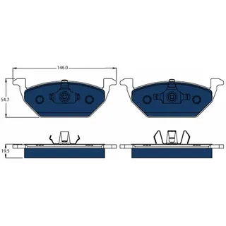 TRW Bremsbelagsatz, Scheibenbremse ELECTRIC BLUE GDB1984BTE