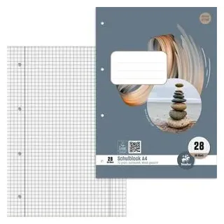 Staufen Briefblock Style, 040450028, A4, 70g/qm, 4-fach gelocht, 50 Blatt kariert mit Randlinien