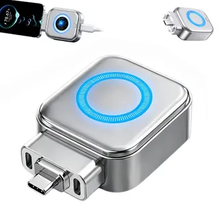 140w Schnellladeadapter USB‐C mit Ki-Automatischer Abschaltung, Smart Auto Stop Charging Adapter, Intelligenter Auto-Stopp-Ladeadapter für Laptop Smartphone Tablet, Lichtring-Anzeige(1 Stück)