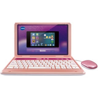 Vtech Genio Lernlaptop pink – Lerncomputer mit Internetzugang, Textprogramm und Lerninhalten zu Buchstaben, Wörtern, Mathe, Logik u. v. m. – Für Kinder von 5-12 Jahren