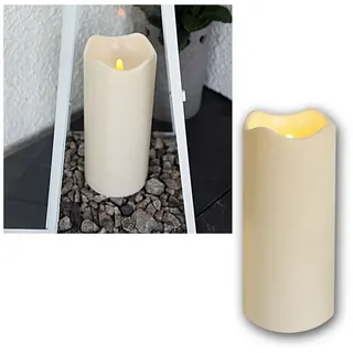 Star Trading LED Stumpenkerze Paul 23 cm weiß