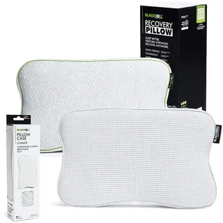 BLACKROLL® Recovery Pillow Set Climate (50 x 30 cm), Kissen mit zusätzlichem Climate-Bezug, ergonomisches Kopfkissen mit Travel Bag, Nackenkissen aus Viscose Memory Schaum, Made in Germany