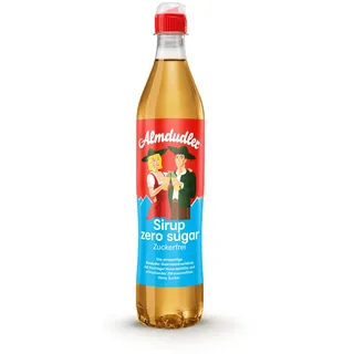 Almdudler Zuckerfrei Sirup 700 ml - Kräuterlimonaden-Sirup ohne Zucker - ergibt ca. 7 Liter Limonade - Original Alpenkräuter Geschmack