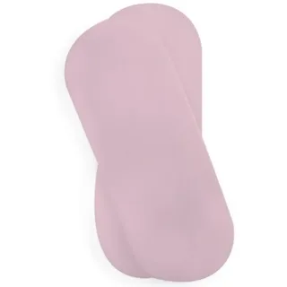 Clair de Lune Spannbetttuch für Babykörbchen, 2 Stück, weich, atmungsaktiv, lichtbeständig, 100% Baumwoll-Jersey, passend für Palm- und Weidenkörbe, hergestellt in Großbritannien, 74 x 30 cm, Rosa