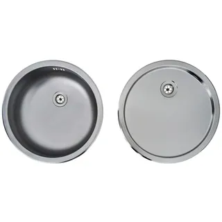 Respekta Rundbeckenset ca. 44,6/17/44,6 cm, Edelstahl,