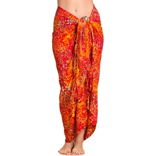 PANASIAM Sarong Tuch - L & XXL Pareo Tuch blickdicht - Lunghi Strandtuch | für Damen & Herren, als Wickelrock oder luftiges Strandkleid, leichtes Bikini Cover-up, handgefertigtes Unikat, Wandbehang - 190x116cm