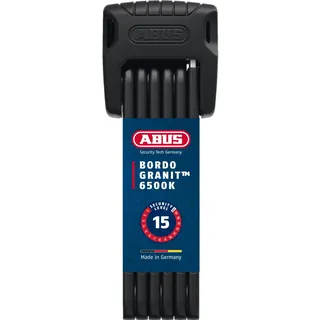 ABUS Bordo Granit 6500K/90 BK SH Faltschloss schwarz