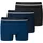 Boxershorts 3er Pack Blau Schwarz M