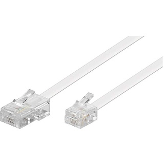 goobay 3m RJ-11/RJ-45 Cable Netzwerkkabel Schwarz