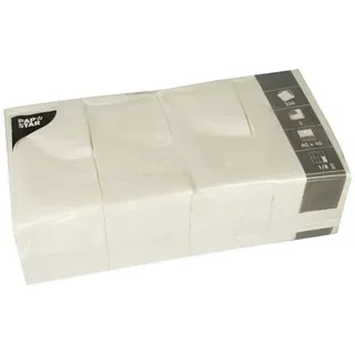 Papstar 250 Servietten, 3-lagig 1/8-Falz 40 cm x 40 cm weiss