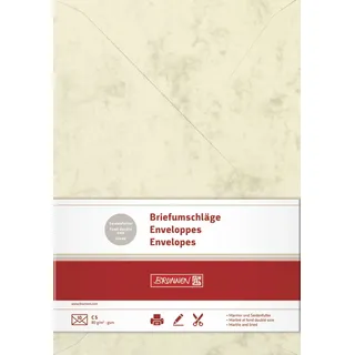 Brunnen 105141611 Briefumschlag Universalpapier Marmor C5, chamois