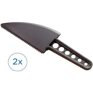 RUCO Tortenmesser RUCO, schwarz, Kunststoff, Kochmesser, Antikratz-Tortenmesser/Tortenheber, 2er Set