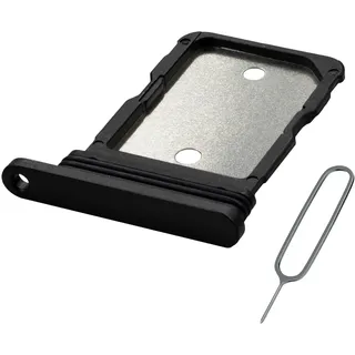 MMOBIEL Dual-SIM- Kartenhalter Kompatibel mit Google Pixel 7a - SIM-Tray - SIM-Kartensteckplatz - SIM-Kartenhalter Ersatz - inkl. SIM-Nadel und Wasserdichtem Gummiring - Schwarz