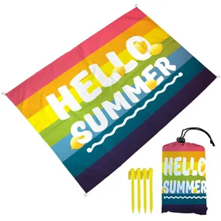 FANSU Strandmatte Outdoor, Sommer Strand Picknickdecke Wasserdicht Picknickdecke Wasserdicht Picknickdecke Stranddecke, Waschbare Stranddecke für Wandern Strand Reisen Pic (100x140cm,Regenbogen)