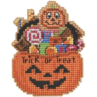 Mill Hill Candy Bucket MH182526 Kreuzstich-Ornament-Set mit Perlen, 2025 Herbsternte, mehrfarbig, 6,3 x 8,3 cm