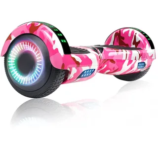 SISIGAD Scooters for Kids Ages 7-12, with Built-in Bluetooth Speaker and 6.5" Colorful Lights Wheels, Safety Certified Self Balancing Scooter