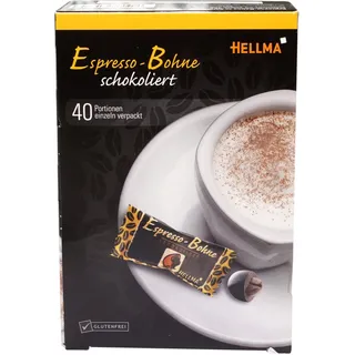 Hellma Espresso-Bohne in Zartbitterschokolade Schokolade 40 St.