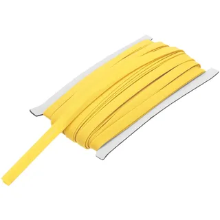 QUARKZMAN 22.5 Meter Schrägband Baumwolle Gelb, 1 cm Einfassband zum Nähen, Stoffband für DIY-Projekte, Stricken, Nähen