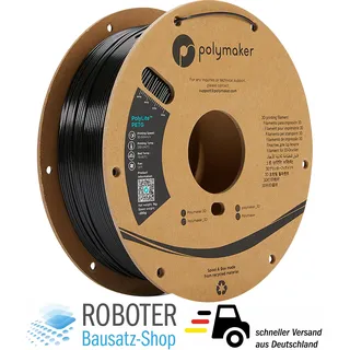 Polymaker PolyLite PETG Filament Schwarz 1.75mm 1kg 3D-Drucker Filament