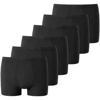 SCHIESSER Boxershorts unifarben schwarz XL 6er Pack