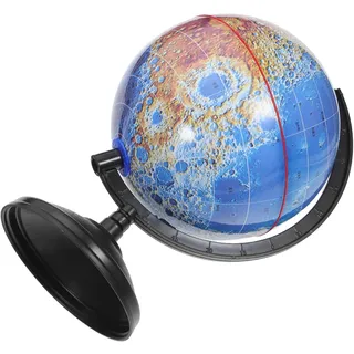 Supvox Mondglobus Modell 141,6mm mit Detailgetreuer Kraterkarte Interaktives Lernspielzeug für Mint Unterricht Geographie Lehrmittel für Langlebiger Schreibtischglobus