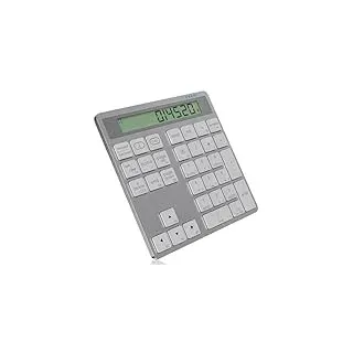 Bluetooth Numpad, 2.4G Kabelloser Nummernblock 34 Tasten mit Display-Rechner, Tragbarer Ergonomischer Kabellos Nummernblöcke, Schlanker Number Pad für MacBook, Laptop, Notebook, Desktop, Computer, PC