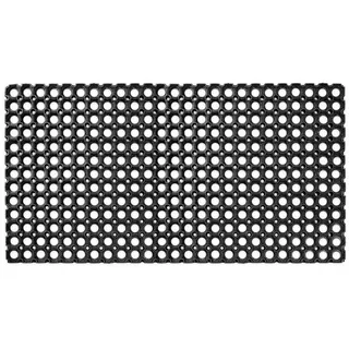 ANRO Ringgummimatte Fußabtreter Ringmatte Schwarz 50x100cm