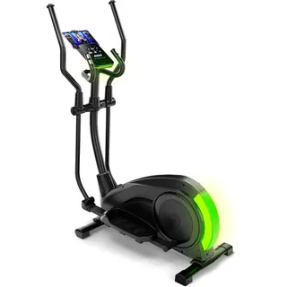 Sportstech Crosstrainer CX700, Ellipsentrainer, Ausdauertraining, Cardiotraining, mit LED Beleuchtung, pulsbasierte LED-Anzeige, App-kompatibel, mit Smartphone Halterung, 24 Stufige Widerstandseinstellung, 12 Trainingsprogramme