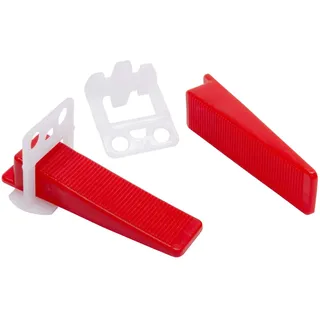 Dalsys Fliesen Nivelliersystem, Set, 2mm 100x Zuglaschen 100x Keile