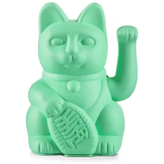 Donkey Products Lucky Cat Winkekatze in der Farbe Mint aus Kunststoff, 15cm, 330469