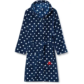 Playshoes Fleece-Bademantel Herzchen in Marine | Gr.: 98/104
