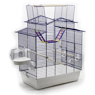 XXL Vogelkäfig Wellensittich Kanarien Freisitz Gratis Badehaus Leiter Zubehör