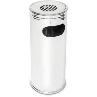 Relaxdays Standaschenbecher 75 cm Silber