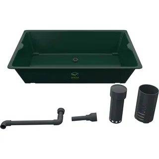 OFERA Aquaponic System Grow Bed [Hydrokultur Set] mit stromfreier Bell Siphon Entwässerung für Aquaponik Anlage oder Aquarium (Ebbe-Flut-System), Grow Set