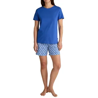 CALIDA Shell Nights Kurz-Pyjama Damen, weiche Qualität, elastischer Hosenbund, lockere Passform - 36-38