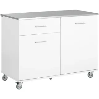 SoBuy Kücheninsel Weiß 120x56x90,5cm Funktional