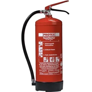 Feuerlöscher ABC Pulver Schaum Fettbrand 1,2,5,6,9,12kg KFZ mit Prüfnachweis, Größe: 6kg ABC Pulver, 27A=9LE, Farbe: Nein