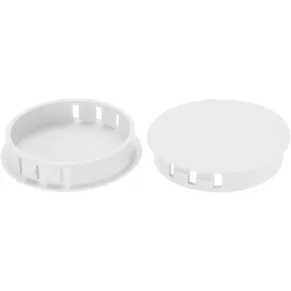 PATIKIL Kunststoff Lochstopfen, 10 Stück 50mm(2") Schraubenloch Abdeckkappen für runde Löcher in Schränken,Bohrlöcher, Möbeln und Küchen, Weiß