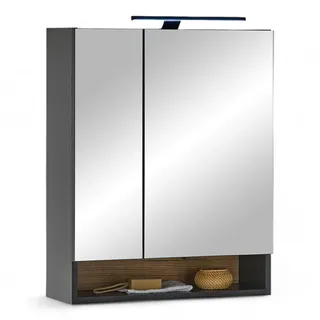 BASIC by Balculina Spiegelschrank Denver Spiegelschrank, Badezimmerschrank BxHxT 60x75x22«, (1 St.), Breite 60 cm, Tür L/R montierbar, Softclose