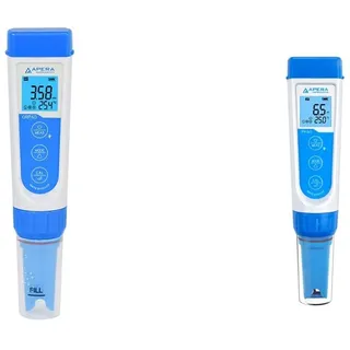 Apera Instruments ORP60 Premuim ORP-Messgerät & PH60 Premium pH-Meter (Genauigkeit pH ±0,01, Messbereich pH -2,0-14,0, austauschbare Elektrode, wasserfest, Temperaturanzeige)