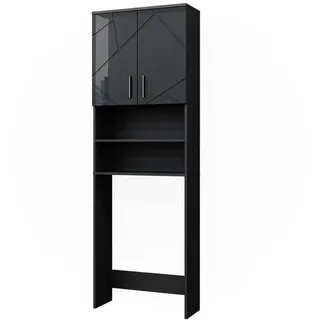 Vicco Waschmaschinenschrank Irma 64 x 190,5 cm Anthrazit Hochglanz